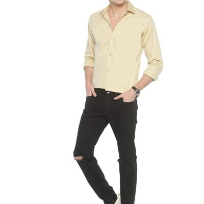 Men's Long Sleeve Check Shirt with Denim Jeans combo