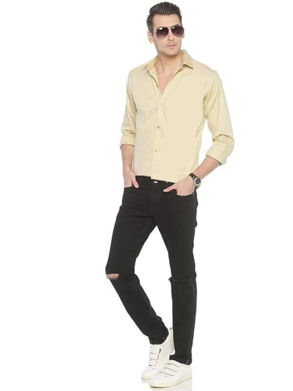 Men's Long Sleeve Check Shirt with Denim Jeans combo