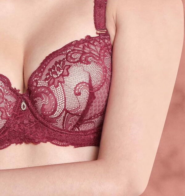 Women's Maroon Underwired Padded Comfortable Bra